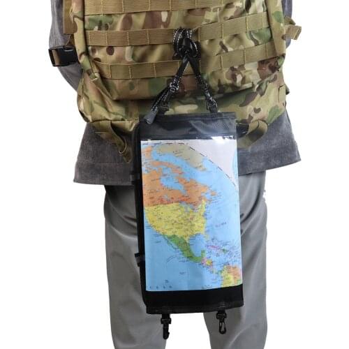 Outdoor Sports Waterproof Foldable Transparent Window Map Storage Bag Pouch