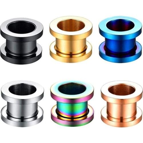 6-12mm Steel Ear Horn Expansion Body Piercing Jewelry Steel Screw Fix Ear Stretcher Expander Plug For Women Accessory