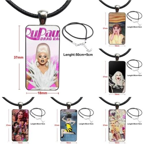 Glass Pendant Galaxy Pendant Necklace Women Steel Plated Necklaces Jewelry For Women Gifts Boy Rupauls Drag Race