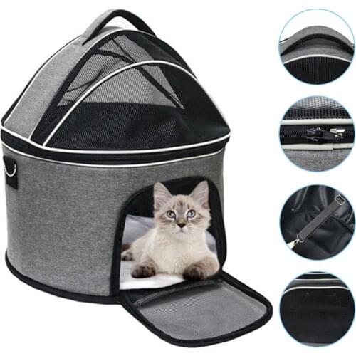 Pet Travel Carrier Bag Cat Outdoor Shoulder Bag Portable Foldable Dog Cat Carrying Handbag Pet Carrying Case For Outdoor Travel