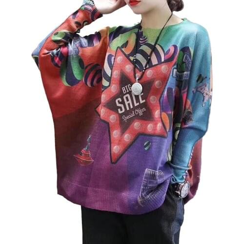 Spring Womens Vintage Casual Oversized Sweaters Pullover Autumn Femme Plus Size Long Sleeve Knitted Tops Blouse Ropa De Mujer