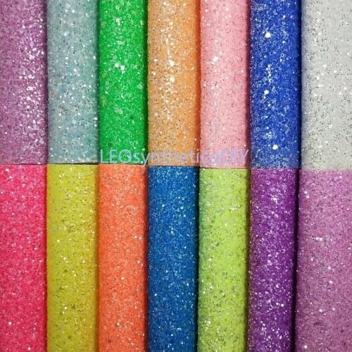 1PC 21X29CM Synthetic Letaher, Cuero Sintetico Chunky Glitter Leather For Making Bows Accessories LEOsyntheticoDIY T138A