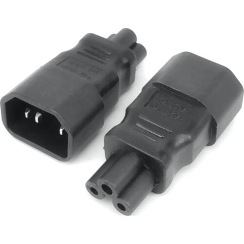 1PC Universal Power Adapter IEC 320 C14 to C5 Adapter Converter C5 to C14 AC Power Plug Socket 3 Pin IEC320 C14 Connector NEWEST