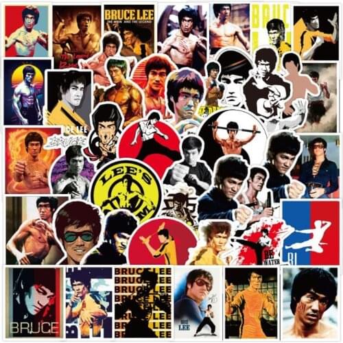 10/30/50PCS Bruce Lee Jeet Kune Do Helmet Graffiti Laptop Car Skateboard Guitar Waterproof Sticker Toy Wholesale