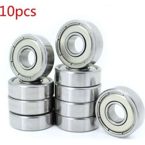 10 Pieces 608ZZ Double Shielded Miniature High-carbon Steel Single Row 608ZZ Deep Groove Ball Bearing 8x22x7 MM