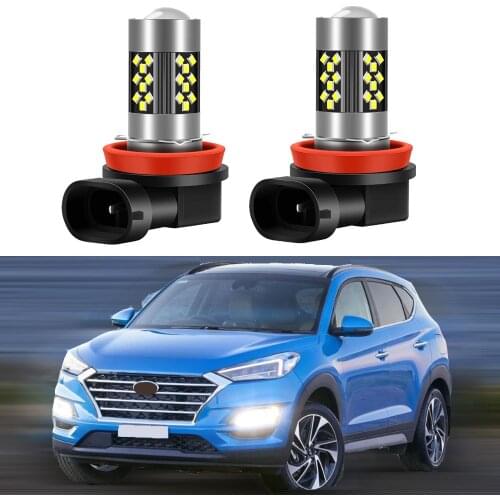 2pcs Led Car Fog Lamp for Hyundai Tucson 2016 2017 2018 2019 2020 2021 Front Fog Light Bulb Car Accessories Canbus