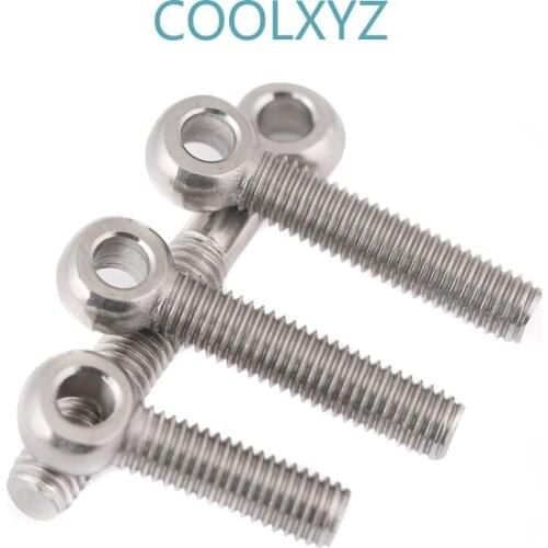 M5M6M8M10M12 304 stainless steel joint bolt lengthening sheep eye screw fish eye screw O type hanging ring 5Pcs