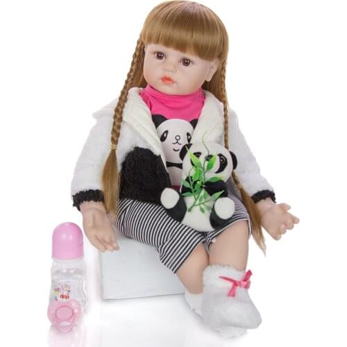 60CM lifelike bebe reborn toddler princess girl doll Silicone vinyl adorable reborn baby Bonecas menina