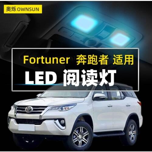 Car Reading Light LED Ceiling Light Indoor Interior Door Light Refit 12V 6000K 9W For Toyota Fortuner 2011-2020
