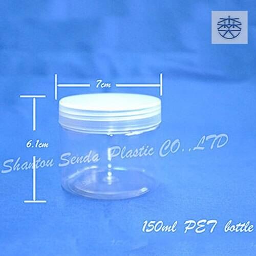 Free shipping 20PCS/LOT PET jar,150ml peronal care indusrial use PET bottle for sale, cosmetic product PET bottle
