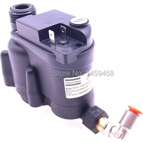 Free shipping genuine ED12 115V 50-60HZ automatic blowdown valve auto water drain valve 1624295080(1624-2950-80) DRAIN AUTOMATIC