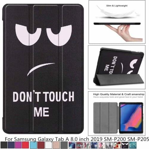 Case For Samsung Tab A 8.0 inch 2019 S Pen Ultra Slim Leather Magnetic Stand Cover For Galaxy Tab SM-P200 SM-P205 Funda + film