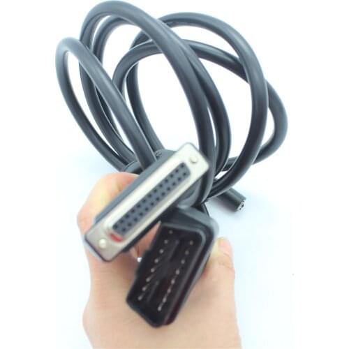 Truck diagnostics tool OBD2 OBDII 16pin to 25pin Cable Test Connector Auto Heavy Duty Scanner Diagnostic Tool Adapter Cable