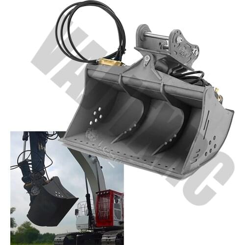 Hydraulic Movable Metal Bucket for 1/14 Remote Control Excavator LESU C374