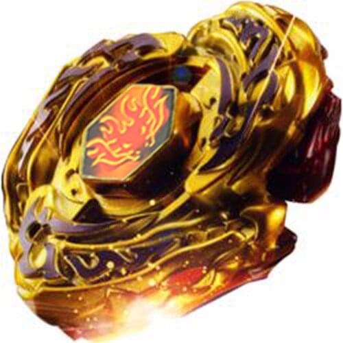 OMoToys beyblades Spinning toy Top gyro 4D Bey Metal Fusion Gold LDrago DF105LRF with Launcher Pack