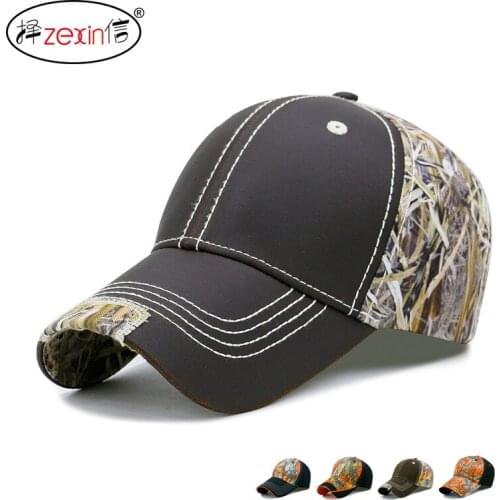 Fishing cap spring and autumn simulation camouflage baseball cap men and women outdoor sun protection sports cap flat hat