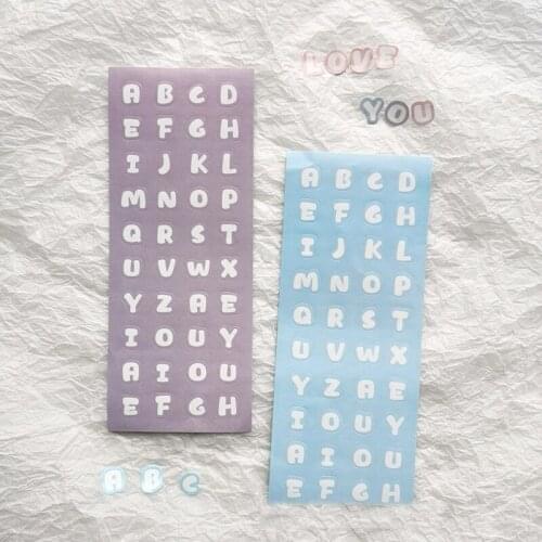 Cream Gradient Color English Letters Label Sticker Creative Collage Notebook Stationery DIY Decorative stickers scrapbooking