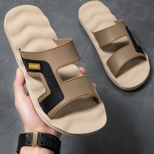 WEH Men Slippers 2021 fashion Summer Shoes Home Indoor Slipper House Beach Room Slipers Soft Slides for men big size 47 48 49