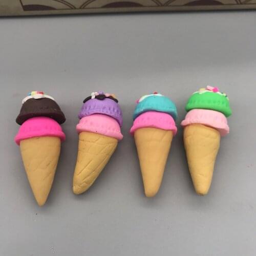 Lets start!Set 5 pcs. Polymer clay ice-cream cone ,ice cream for phone shell and Micro landscape decoration,DIY.free shipping