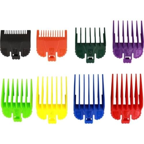 8x Universal Hair Clipper Limit Combs Guide Trimmer Guards Attachment 1.5mm-25mm,1/16" 1/8" 3/16" 1/4" 3/8" 1/2" 3/4" 1"