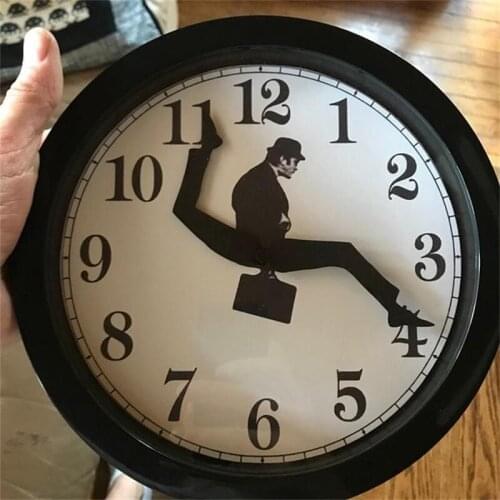 Ministry Of Silly Walk Wall Clock Home Decor Novelty Wall Watch Funny Walking Silent Mute Clock Birthday Christmas Gift Dropship