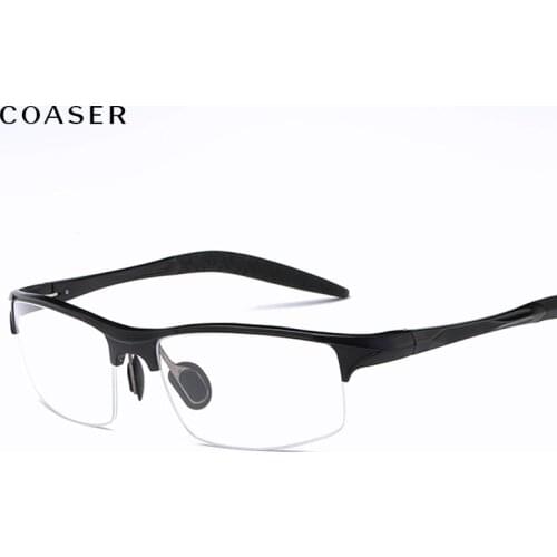COASER Great Sport Square Glasses Frame Men TR90 Lighter Bicycle Prescription Optical Eyeglasses Run Eyewear Male Spectacles