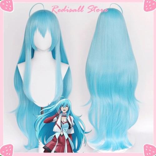 Vivy Fluorite Eyes Song Cosplay Diva Wig AI Long Staight Bright Blue Heat Resistant Synthetic Hair Adult Free Wig Cap