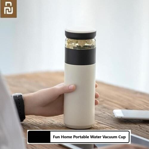 Mijia Fun Home Portable Water Vacuum Cup 520ml Travel Outdoor Tea Water Separation Hot Bottle Grade PP Cup Thermas
