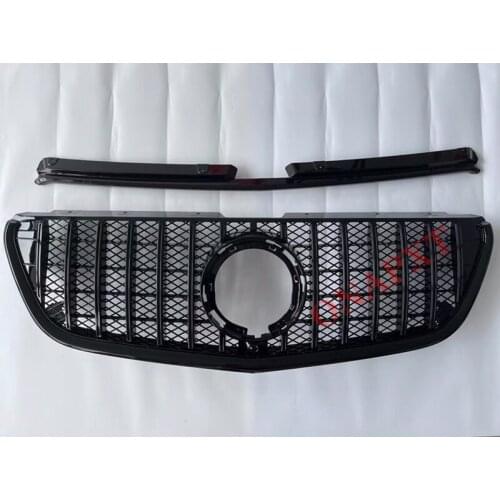 For Mercedes-Benz Vito V-Class W447 V250 V260 2021 Plastic Front Bumper Grill Mesh Racing Middle Grill Center GT Vertical Bar