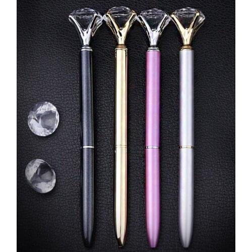 Back To School Students Gift Ballpoint Pen Creative Rhinestone Crystal Head Ball Pens Children Birthday Party Favors bag filler