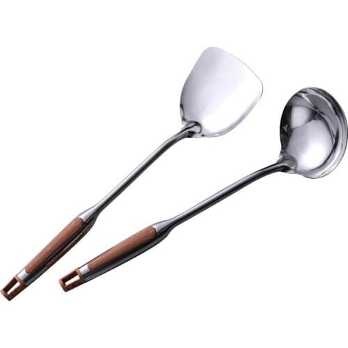Durable Portable Stainless Steel Non-stick Turner/Ladle Food Wok Spatula Spoon Kitchen Tools Cooking Utensil Cookware espatula
