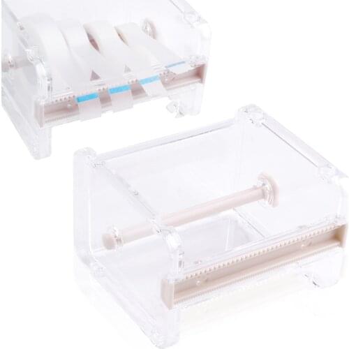 Eyelash Tape Cutter Grafting Eyelashes Portable Tape Holder Transparent Acrylic Easy To Cut Off Storage Organizer Makeup Tools