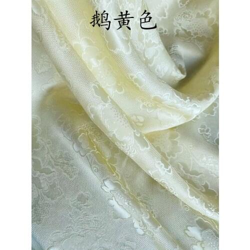 Silk Crepe Jcquard Fabric Special 100% Pure Silk Jacquard for Vintage Clothes Dress B187