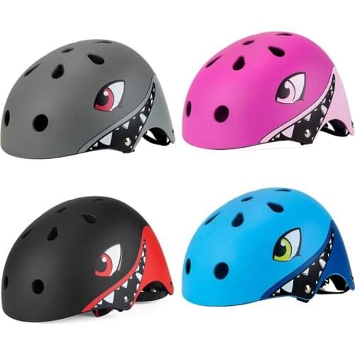Cute Cartoon Shark Helmet Animal Cycling Safety Helmet Adjustable Breathable Skating Riding Helmet for Toddler Kid