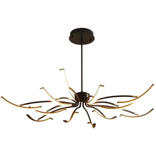 MDWELL Matte Black/White Finished Modern Led Chandelier for living room bedroom study room Adjustable New Led Chandelier Fixture