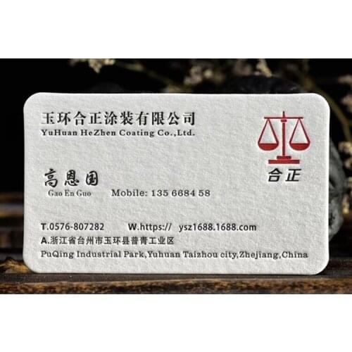 Thick cotton paper custom Business card Print Cotton Paper Business Card