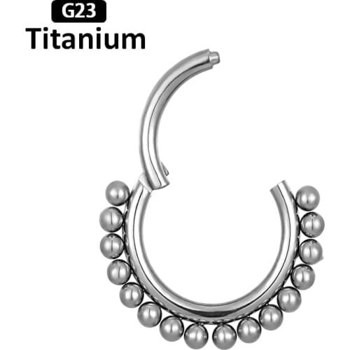 1PS NEW G23 Titanium Hight Segment quality Ring ball Nose Septum Jewelry Earrings Septum Ring Fashion Piercing Jewelry