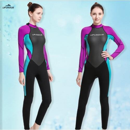 Lady Summer Water Sports Full Swimming Snorkeling Beach Suit Diving Wetsuit 3mm Neoprene Women Surf Suit