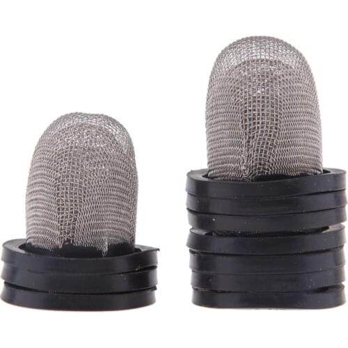 10Pcs Black Motorcycle Oil Fuel Filters Thimble Mesh Cup for Honda 125cc CG125 Scooter
