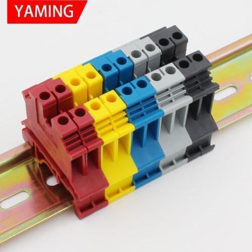 10pcs DIN Rail Terminal Block UK-2.5B Wire Connector Connductor Universal Class Connector Screw Terminal Block Strips
