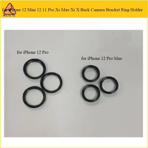 10Pcs/Lot Original Back Camera Cover Lens Metal Ring for iPhone 12 Mini 12 11 Pro Xs Max Xr X Rear Camera Bezel Ring Parts
