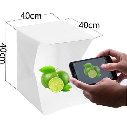 40cm Folding Studio Industry Photo Shoot Simple Led Small Lightbox Portable Mini Softbox Set For Jewelry Toys Cosmetics