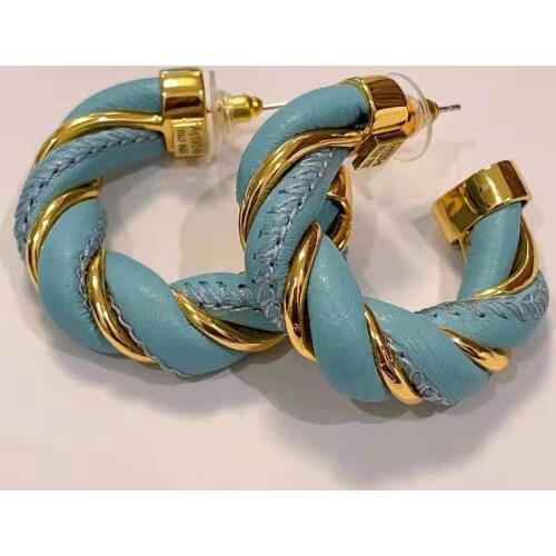 Brand Candy Color Fashion Jewelry For Women Leather Earrings Cute Sweet Jelly Earrings Silver Color Jewelry