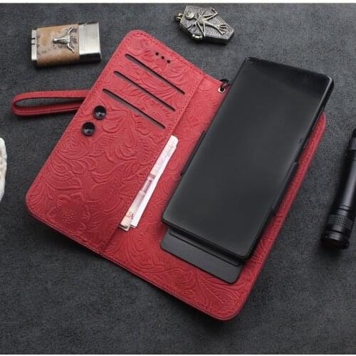 Handmade Genuine Leather Phone Wallet Flip Case For Universal Phone Portable Credit Card Slot ID Card Holder Pouch Coin Purse
