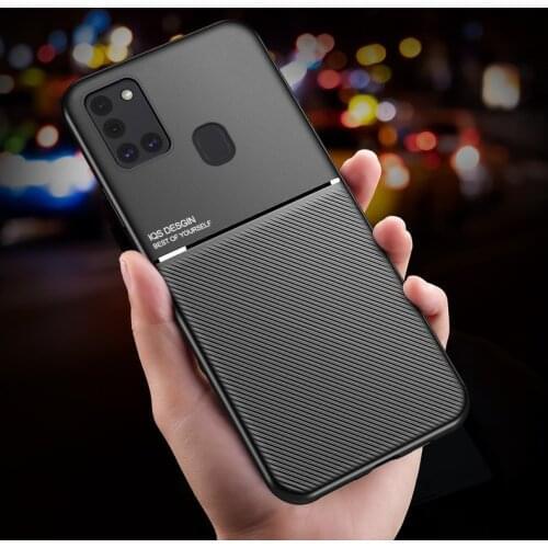 Leather Armor Soft Case For Samsung Galaxy A21S A21 S A10 A20 A30 A50 A01 A70 A60 A51 A71 S9 S10 Lite S20 Ultra Note 10 Plus 8 9
