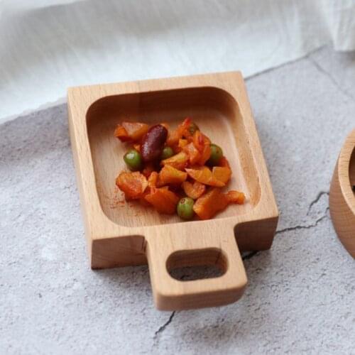 Japanese Style Wooden Sauce Dishes Food Snack Dessert Tea Dish Plate Creative Flavoring Sushi Mustard Plate Home Kitchen Gadgets