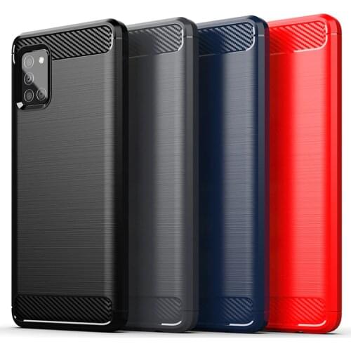 For Samsung Galaxy M31S Case Cover A21S M30S M21 A01 A31 A41 A51 A71 Anti-knock Bumper Carbon Fiber Soft Phone Case Samsung M31S