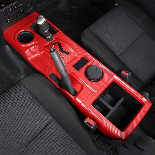 For Toyota FJ Cruiser 2007-2014 ABS Carbon Fiber Middle Console Gear Shift Panel Trim