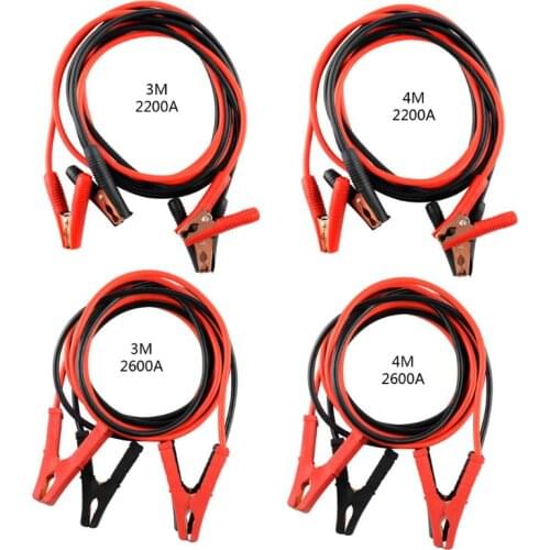 Adapter Sockets 3/4 Meters 2200/2600A Car Power Charging Booster Cable Battery Jumper Wires Emergency Accessories