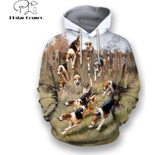 Hunting Dog 3D Printed Hoodie and Sweatshirt Cosplay costume Harajuku Fashion hoodies Unisex Casual Jacket pullover DW0014